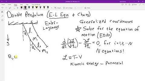 Double Pendulum Lagrangian Mechanics Physics Homework
