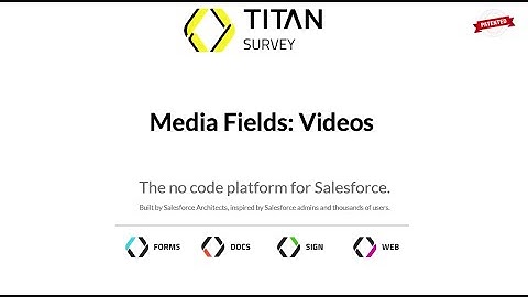Smart Surveys for Salesforce/Inserting Media Fields: Videos in Titan