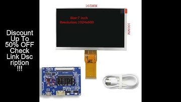 7 Inch 1024*600 Screen Display LCD Monitor Driver Control Board Mini HDMI-Compatible For Lattepanda,