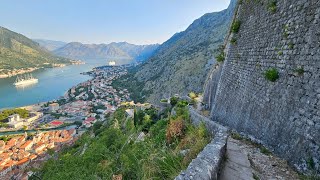 Road to Kotor Fortress Montenegro - full road - walking tour