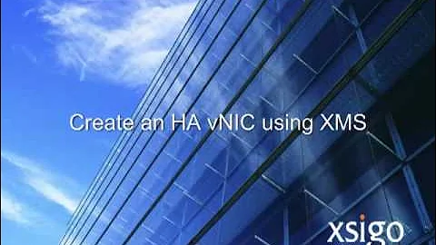 Create a High Availability Virtual Network Interface (HA vNIC) using XMS