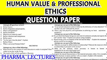 Human values and professional ethics question paper ||