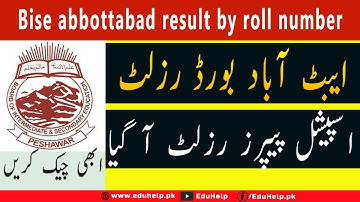Bise Abbottabad Result 2021 by Roll Number