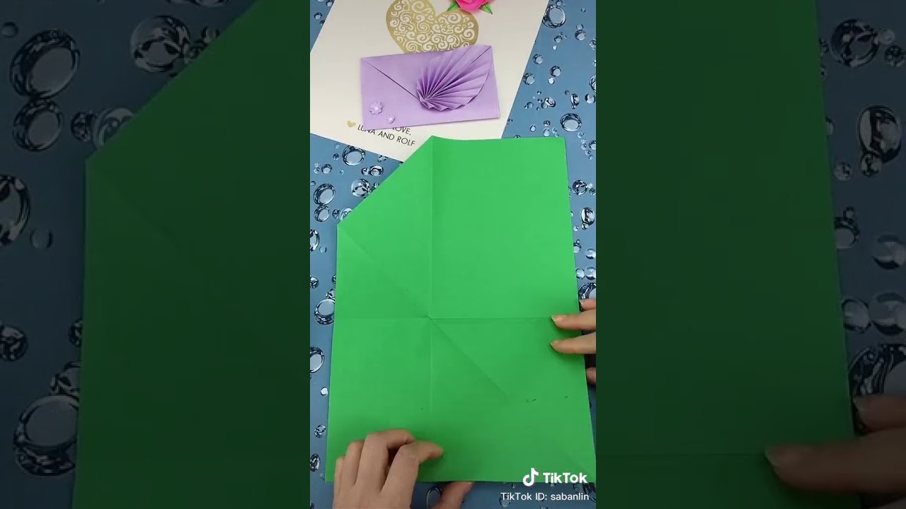 Membikin amplop dari kertas origami 
