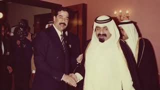 أستقبال الرئيس صدام حسين للشيخ خليفه بن حمد آل ثاني أمير دولة قطر رحمهم الله جميعا????