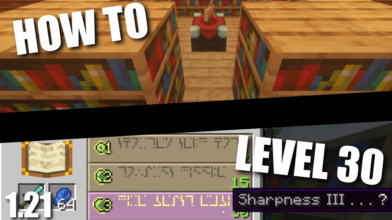 How To Make a Level 30 Enchantment Table! 1.21 - YouTube