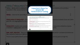[ Oracle DBA - Performance Tuning ] - Important Views for Oracle DB Performance Tuning
