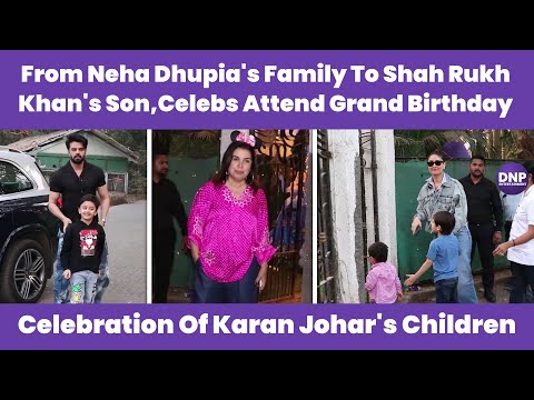 From Neha Dhupia's family to Shah Rukh son,Celebs attend Grand Birthday Celebration Of KaranChildren