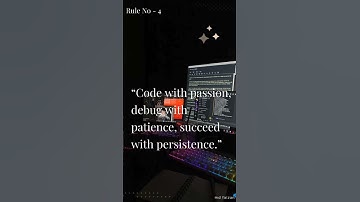 RULE no 4. coding passion. coding status. #motivation #motivationalvideo #codingmotivation