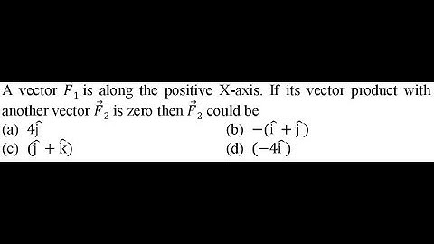 A vector 𝐹 1 is along the positive X-axis. If its vector product with another vector