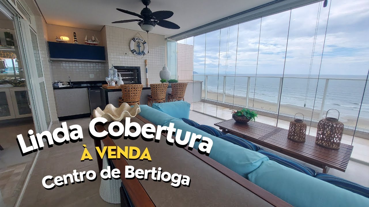😍 LINDA COBERTURA À VENDA EM BERTIOGA COM BELISSÍMA VISTA PARA O MAR - LOCALIZAÇÃO PRIVILEGIADA