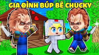 TÔ GÀ EM BÉ ĐƯỢC GIA ĐÌNH BÚP BÊ CHUCKY NHẬN NUÔI TRONG MINECRAFT*TÔ GÀ 24H SỐNG CHUNG BÚP BÊ CHUCKY