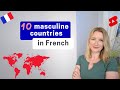 10 Masculine countries in French 🇫🇷 #shorts