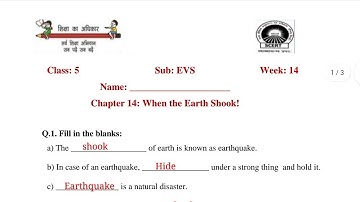 EDMC class 4 EVS Week-14 worksheet 14 || Solutions || SDMC || SCERT WORKSHEET | ch-12 changing times