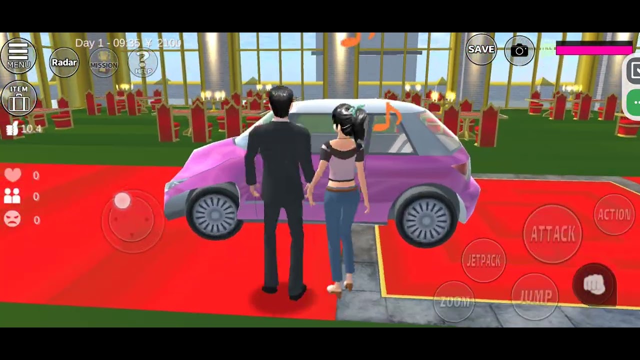 Sakura Sprks car drifting dinner luxury hotel new car purchase Beautiful Gown in Sakura Simulator ❤️