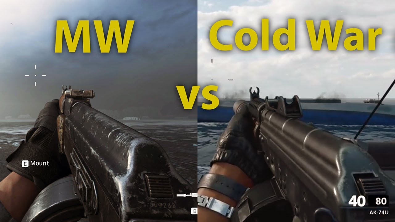 Modern Warfare 2019 vs Cold War 2020 Weapon Sounds and Reload