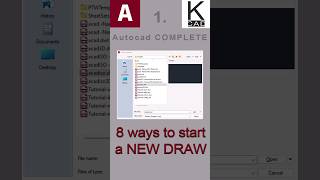 #autocad #complete 1 - eight ways to start a NEW DRAW