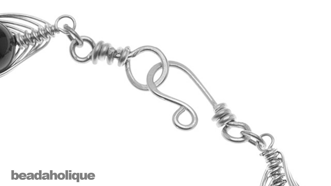 How to Make a Wrapped Wire Loop Hook and Eye Clasp 