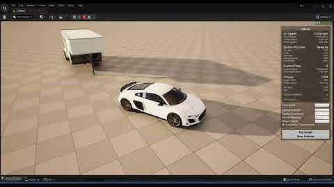 Audi R8 3d model with horse  trailer unreal engine 5 with AVS Demo