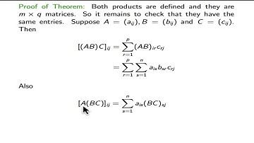 7.5. Properties of Matrix Multiplication