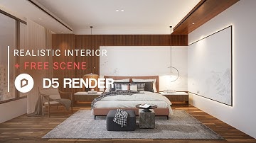 Realistic Interior Render with D5 Render | Bedroom 225 | Downloadable Project File Included