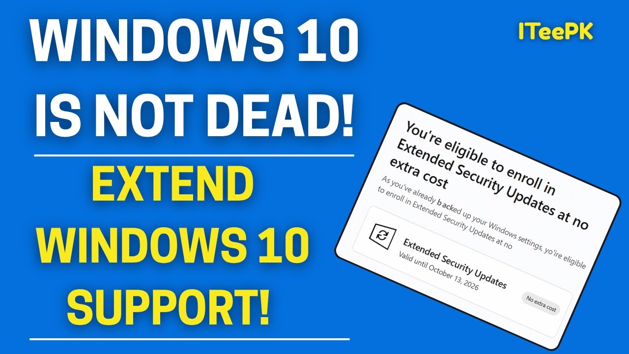Windows 10 Is Not Dead! How to Get Free Extended Security Updates ...