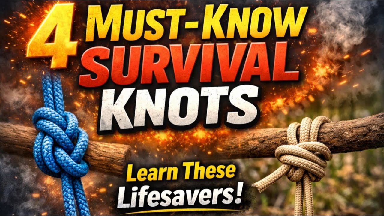 Четыре спасательных узла | Основные навыки работы с веревкой для выживания в чрезвычайных ситуациях!