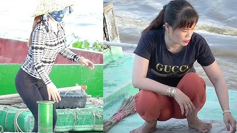 chị gái xuất hiện khi sà lan qua cống kênh cụt quá rắt/làm tài công chạy đụng nhau liên hoàn