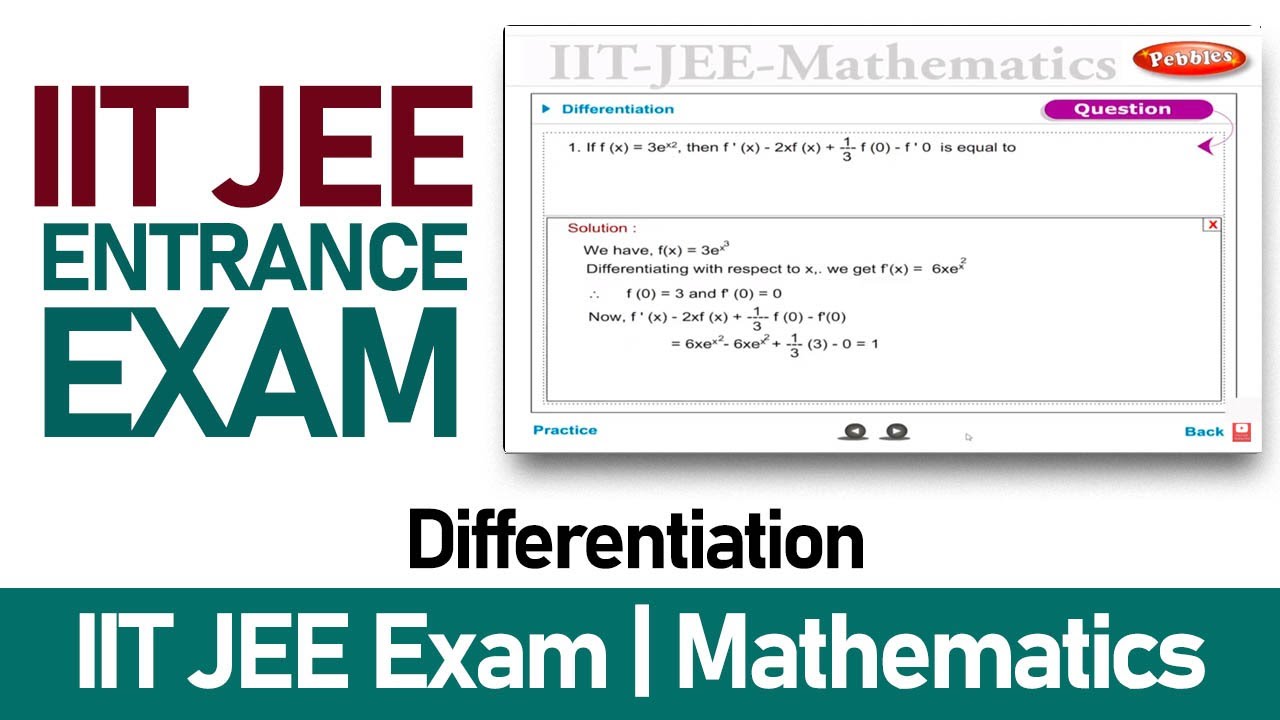 IIT JEE Entrance Exam Practice Differentiation IIT JEE Exam