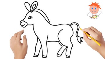 How to draw a donkey | Easy drawings