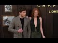 A funny moment with madelaine petsch  froy gutierrez at the premiere of the strangers chapter 1