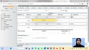 Tugas membuat video cara melakukan create, alter, dan drop pada php myadmin