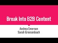 Break Into B2B Copywriting in 30 Minutes