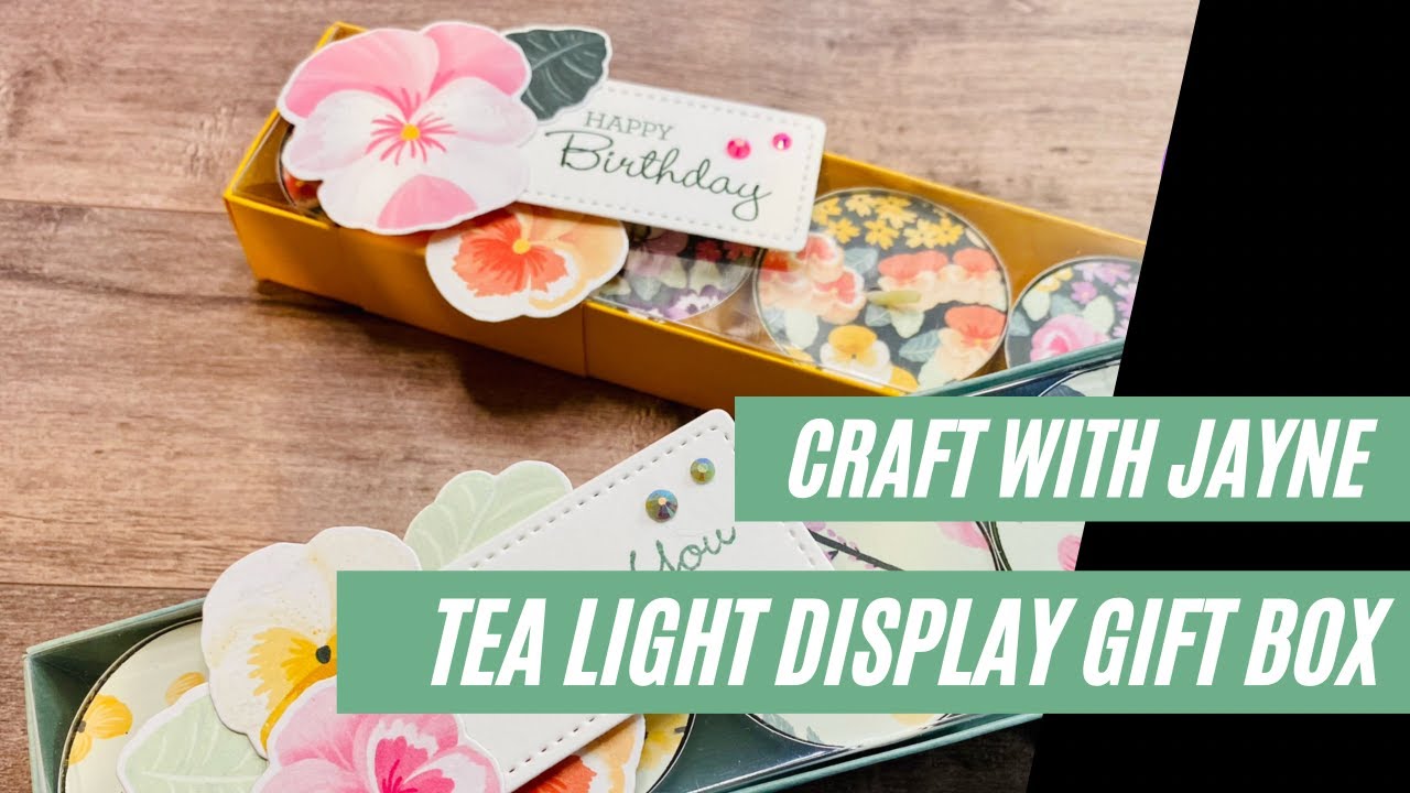 Tea Lights Display Gift Box | Pansy Petals | Craft with Jayne | Stampin ...