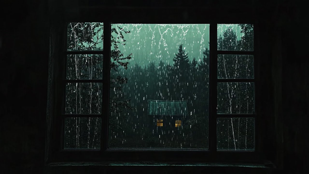 ⛈️ Звук дождя и грома за окном | Помогает расслабиться, учиться и лучше спать.