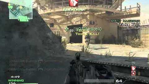 MW3 Xbox 360 Triple Kill With A Semtex On Dome