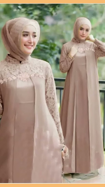 Inspirasi Gamis Kombi Brokat Kondangan Cucok Meong