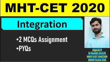 Integration PYQs for MHT-CET_MHT-CET 2020 Crash Course