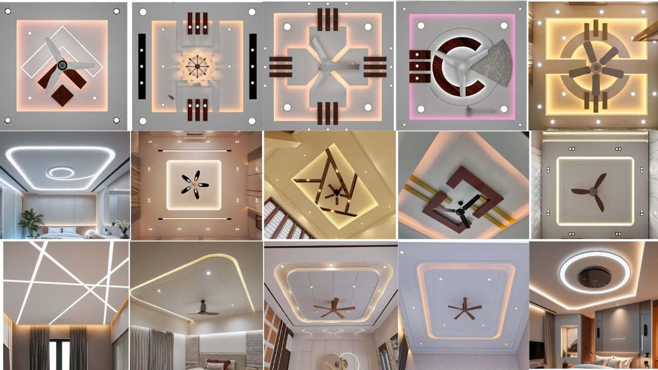 False Ceiling Design For Living Room With Single Fan | False Ceiling ...