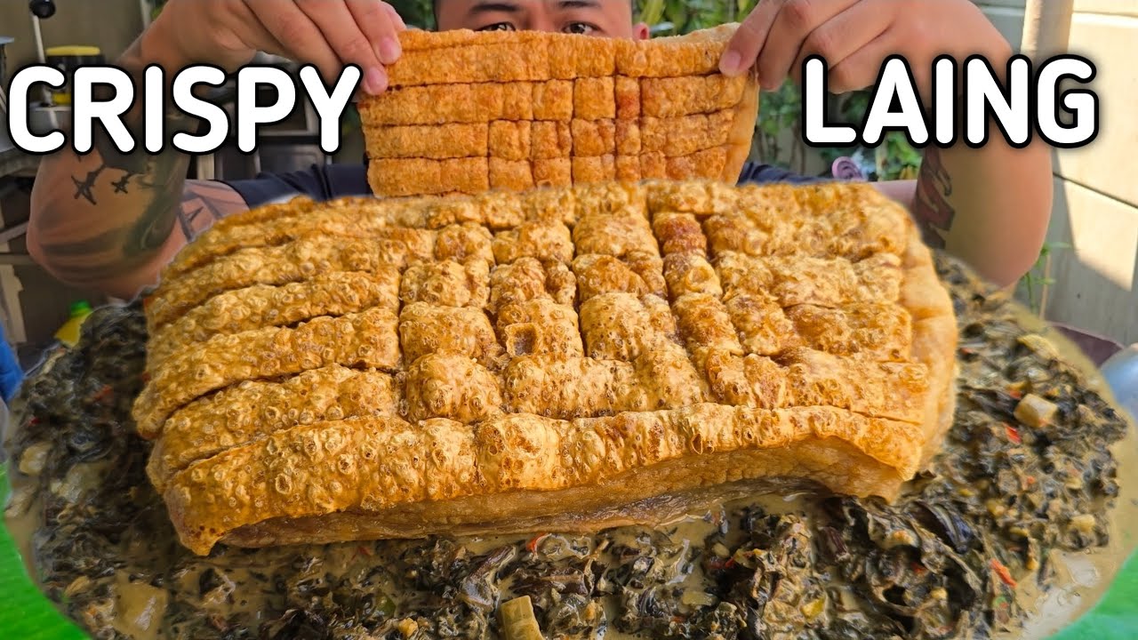 CRISPY LAING | OUTDOOR COOKING | MUKBANG PHILIPPINES