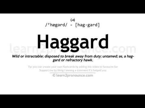 Произношение изможденный | Определение Haggard