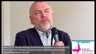 SGBCC2023: Achsellymphknoten bei Brustkrebs  Wieviel Behandlung muss sein? PD Dr. Kolberg