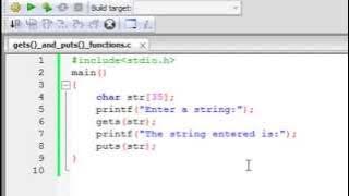 C Programming Tutorial - 67: The gets() and puts() Functions