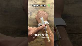 WEAPON PAPER CRAFTING ORIGAMI WORLD WEAPON ART | HOW TO MAKE PAPER SHOOTING WRIST GUN EASY TUTORIAL screenshot 2