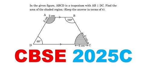 In the given figure, ABCD is a trapezium with AB parallel to DC. Find the area of the shaded region.
