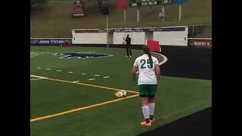 GOAL Mabank Kaitlynn Baker scores off a corner kick