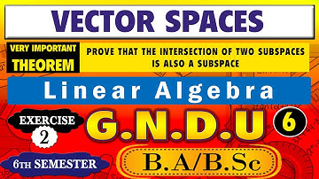 Prove that Intersection of Two Subspaces is a subspace Union of two subspaces may not be a subspace