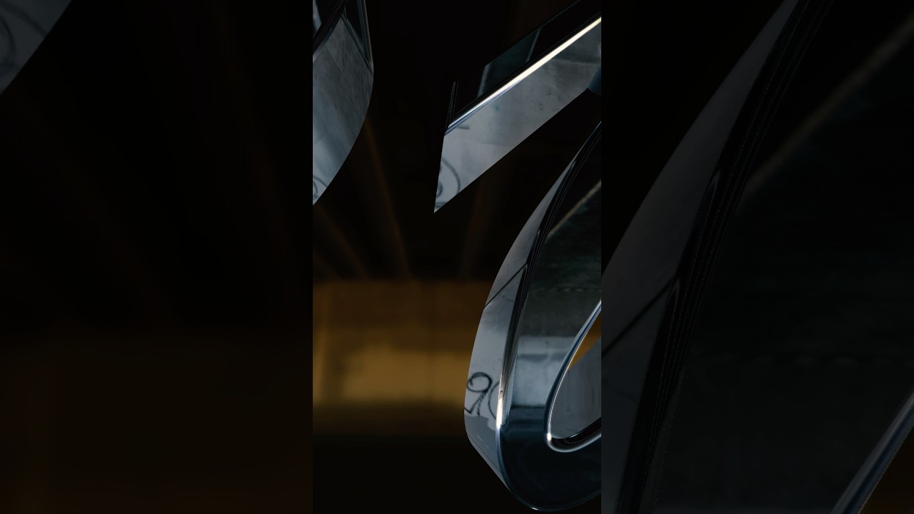 Efecto espejo en texto 3D