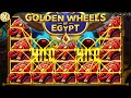 Spectacular epic big win in golden wheels of egypt  new online slot  netent