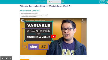 Code.org - CSD Unit 3 - Lesson 5: Variables - Part 1